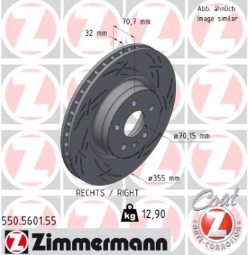 Zimmermann Sport Brake Disc for TESLA MODEL X (5YJX) front right