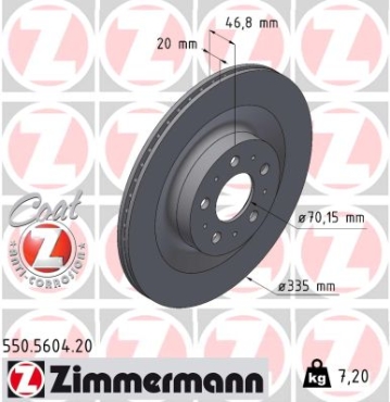 Zimmermann Brake Disc for TESLA MODEL Y (5YJY) rear
