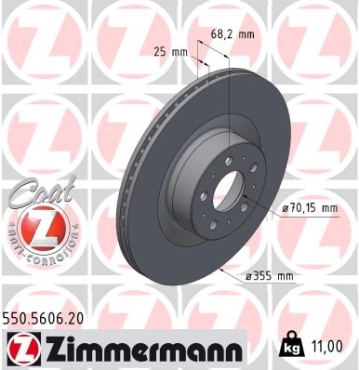 Zimmermann Brake Disc for TESLA MODEL Y (5YJY) front