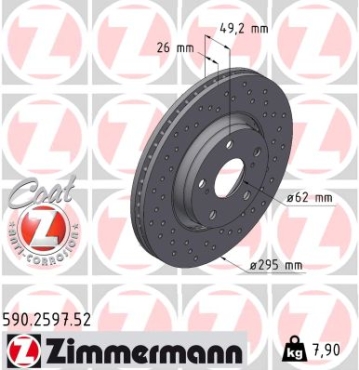 Zimmermann Sport Brake Disc for TOYOTA AVENSIS Stufenheck (_T27_) front