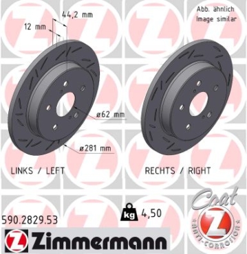 Zimmermann Sport Brake Disc for TOYOTA RAV 4 V (_A5_, _H5_) rear