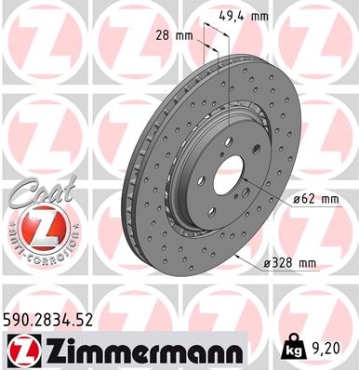 Zimmermann Sport Brake Disc for LEXUS RX (_L2_) front