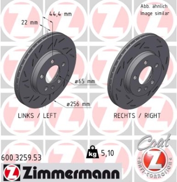 Zimmermann Sport Brake Disc for SEAT IBIZA V (KJ1, KJG) front