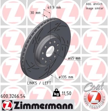 Zimmermann Sport Brake Disc for VW ATLAS (CA1, CA2, CA3) front left