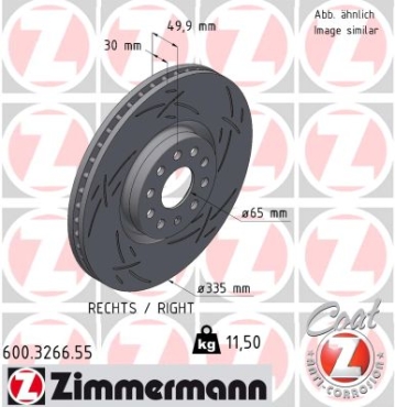 Zimmermann Sport Brake Disc for VW ATLAS (CA1, CA2, CA3) front right