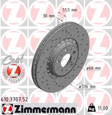Zimmermann Sport Brake Disc for VOLVO XC90 I (275) front