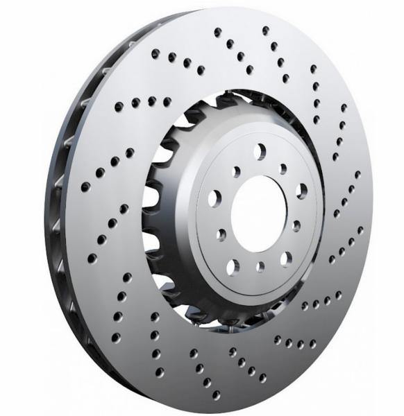 FOR AUDI A6 C7 REAR CROSS DRILLED BRAKE DISCS COATED PAIR 300mm 