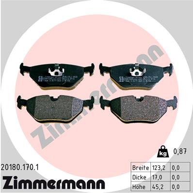 ZIMMERMANN Bremsbacken + Zubehör Satz BMW E36 316-328i 318/325tds Z1 Z3  1.8-3.0 