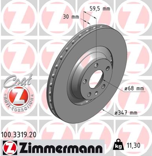 Zimmermann Brake Disc for AUDI A6 Allroad (4FH, C6) front
