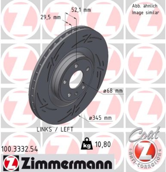 Zimmermann Sport Brake Disc for AUDI A4 Avant (8K5, B8) front left
