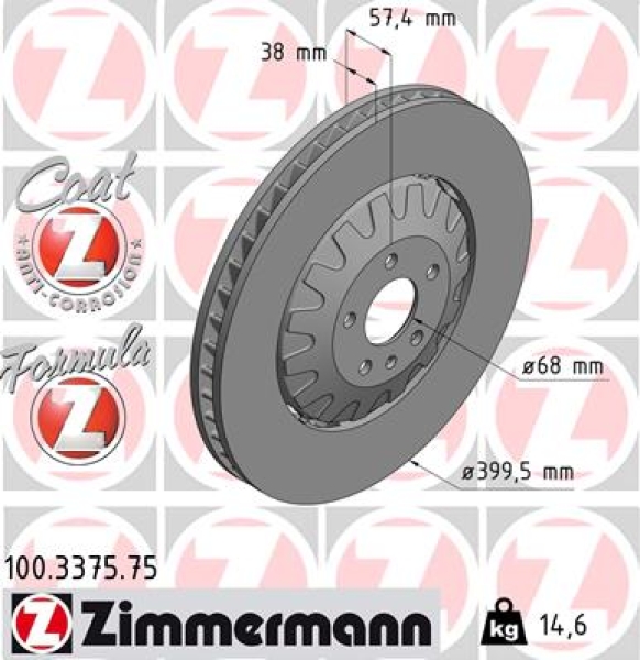 Zimmermann Brake Disc for AUDI Q8 (4MN) front