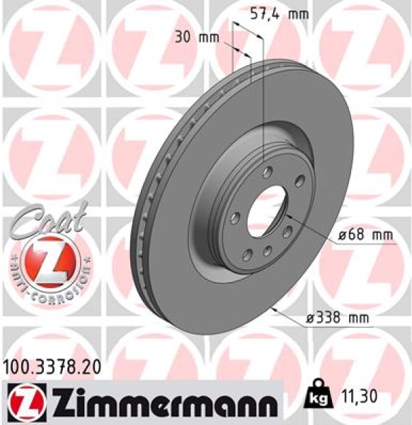Zimmermann Brake Disc for AUDI A5 (F53) front