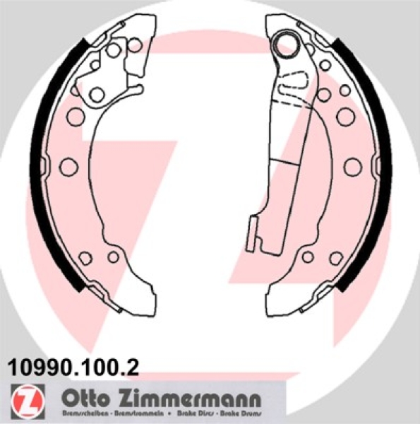 Zimmermann Brake Shoe Set for AUDI COUPE (81, 85) rear