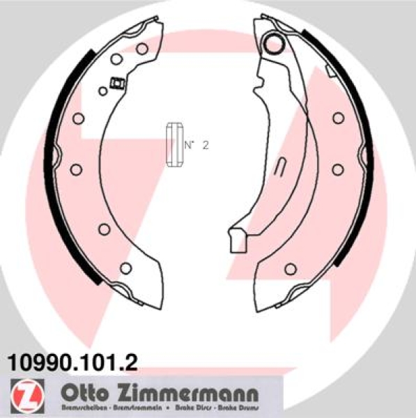 Zimmermann Bremsbackensatz für PEUGEOT 306 Schrägheck (7A, 7C, N3, N5) hinten