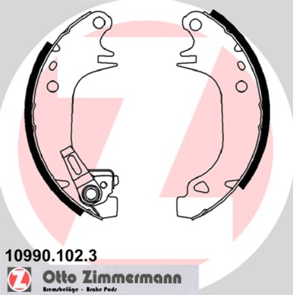 Zimmermann Bremsbackensatz für PEUGEOT 205 I (741A/C) hinten