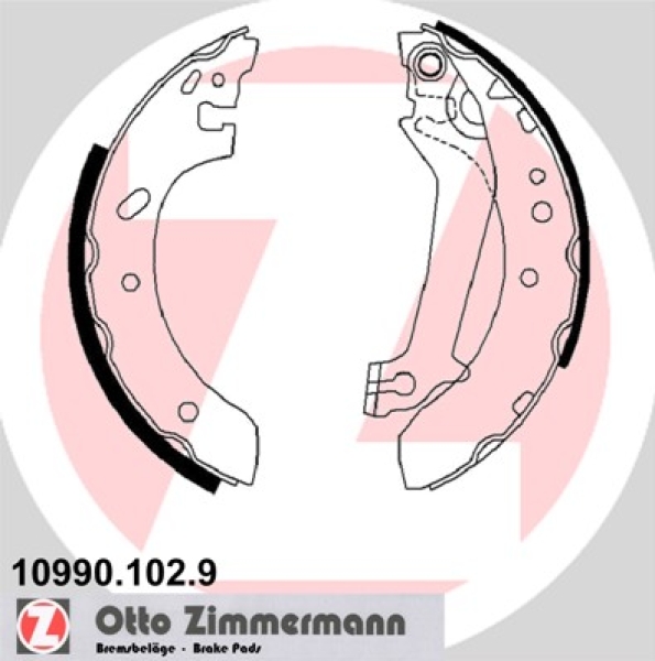 Zimmermann Brake Shoe Set for FORD ESCORT VII (GAL, AAL, ABL) rear