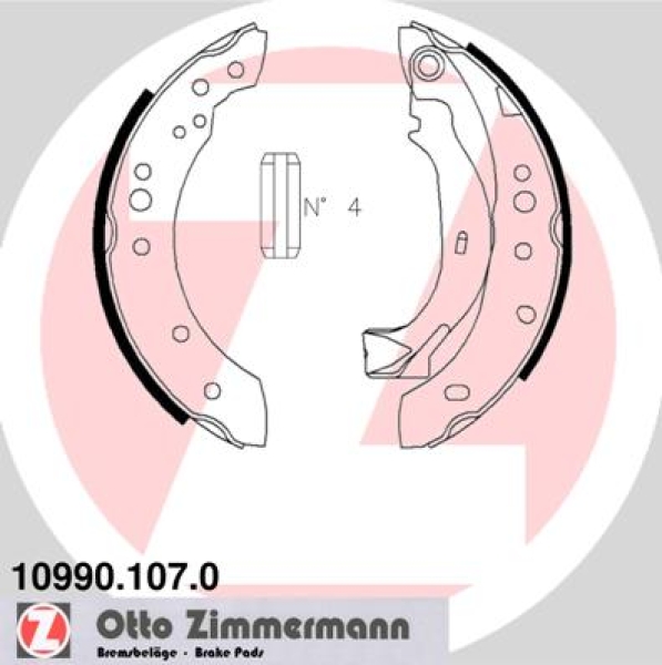 Zimmermann Brake Shoe Set for CITROËN C3 II (SC_) rear