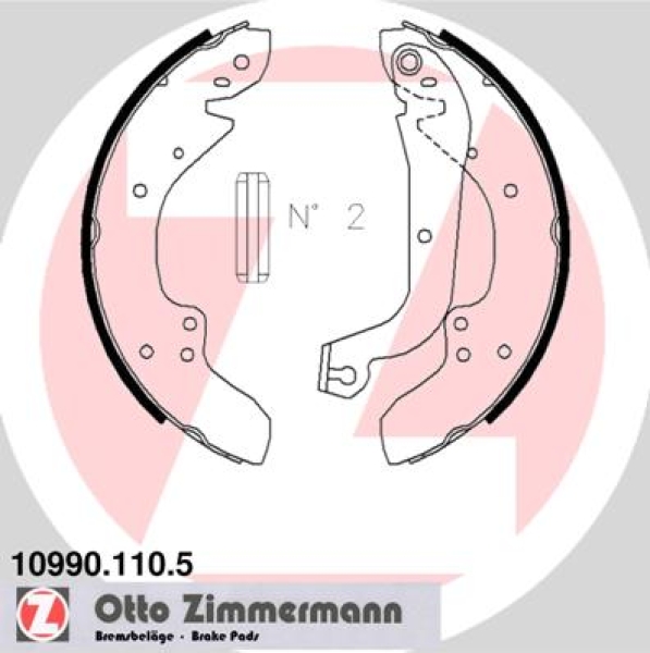 Zimmermann Bremsbackensatz für FIAT DUCATO Pritsche/Fahrgestell (280_) hinten