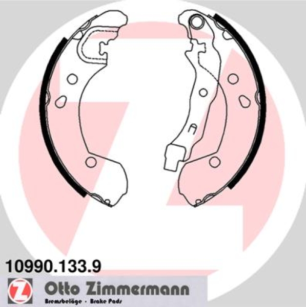 Zimmermann Brake Shoe Set for NISSAN TIIDA Schrägheck (C11) rear