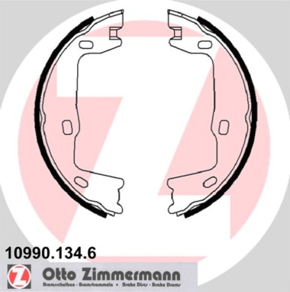 Zimmermann Bremsbackensatz für OPEL OMEGA A (V87) hinten / Feststellbremse