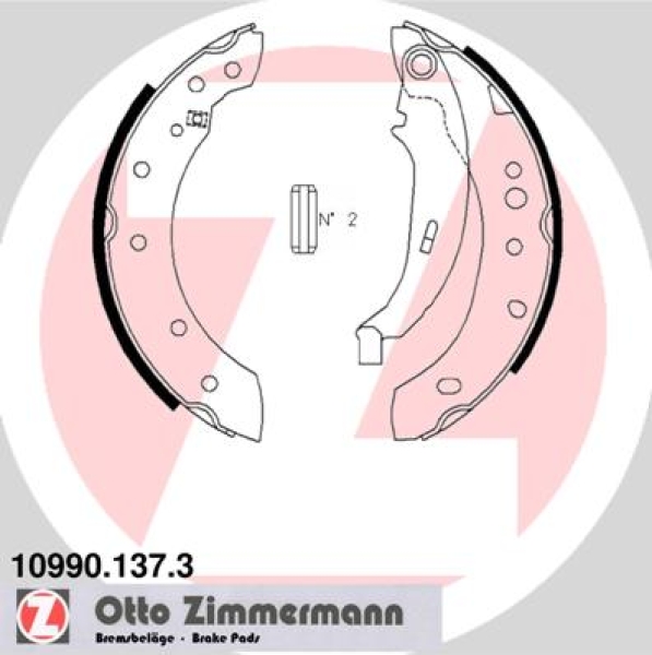 Zimmermann Bremsbackensatz für PEUGEOT 206 Schrägheck (2A/C) hinten / Feststellbremse