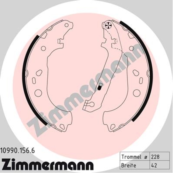 Zimmermann Brake Shoe Set for FORD FOCUS II Stufenheck (DB_, FCH, DH) rear