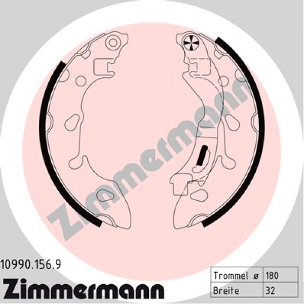 Zimmermann Brake Shoe Set for FIAT PANDA / PANDA CLASSIC (169_) rear