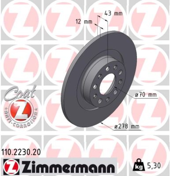 Zimmermann Brake Disc for ALFA ROMEO TONALE (965_) rear