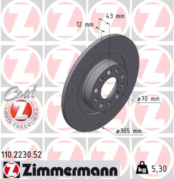 Zimmermann Sport Brake Disc for ALFA ROMEO TONALE (965_) rear