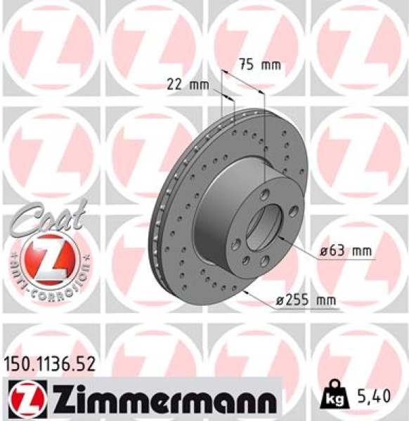 Zimmermann Sport Brake Disc for BMW 3 (E21) front