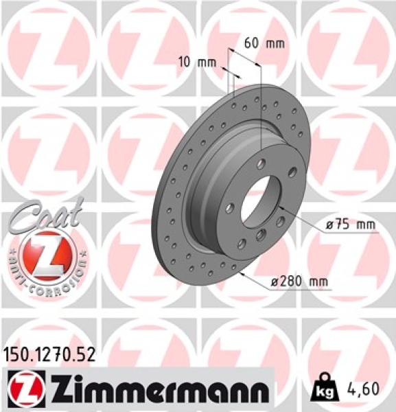 Zimmermann Sport Brake Disc for BMW 3 Compact (E46) rear