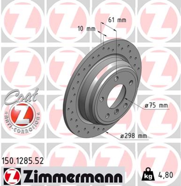 Zimmermann Sport Brake Disc for BMW 5 (E39) rear