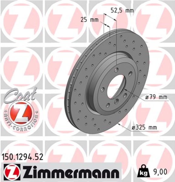 Zimmermann Coat-Z Sport Bremsen-Set + ABE_PKT562W112 