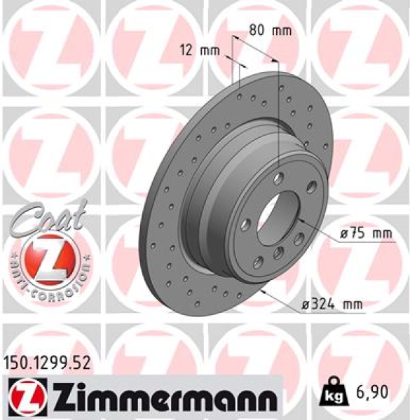 Zimmermann Sport Brake Disc for BMW X5 (E53) rear