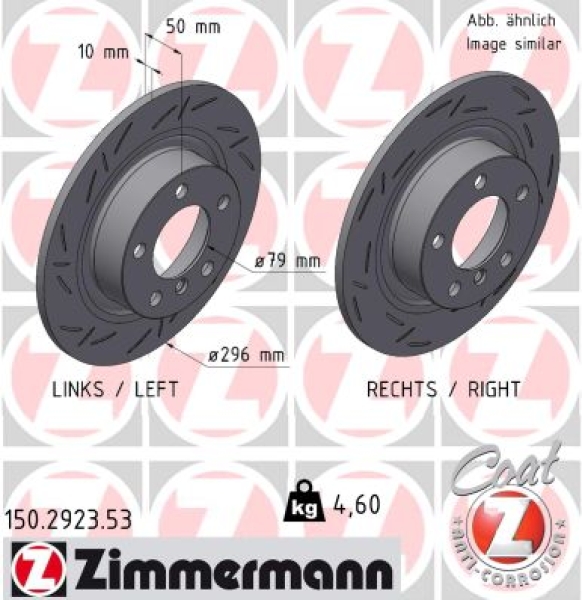 Zimmermann Sport Brake Disc for MINI MINI COUNTRYMAN (R60) rear