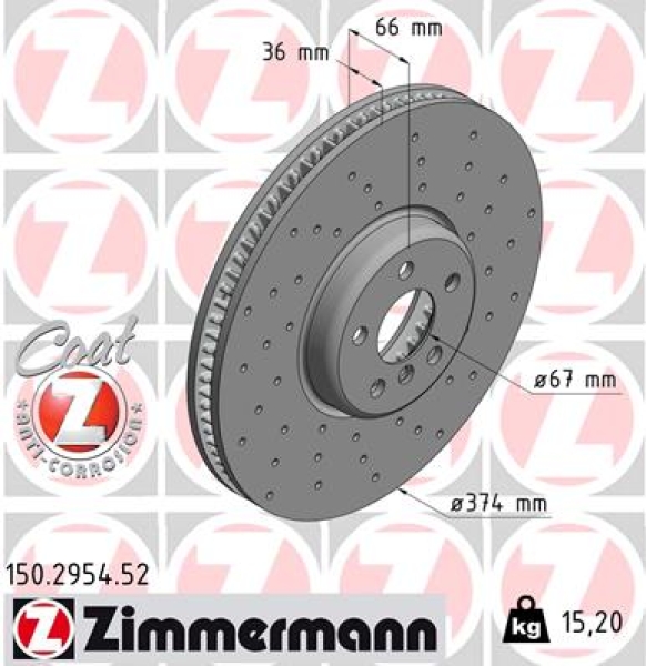 Zimmermann Sport Brake Disc for BMW 7 (G11, G12) front left