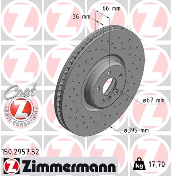 Zimmermann Sport Brake Disc for BMW 8 Coupe (G15, F92) front left