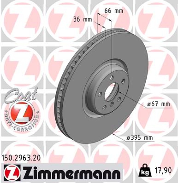 Zimmermann Brake Disc for BMW 8 Cabriolet (G14, F91) front right