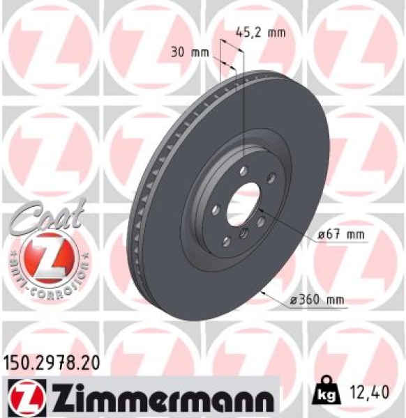 Zimmermann Brake Disc for BMW X2 (F39) front right