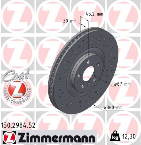 Zimmermann Sport Brake Disc for BMW 2 Gran Coupe (F44) front left