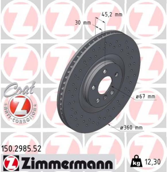 Zimmermann Sport Brake Disc for BMW 2 Gran Coupe (F44) front right