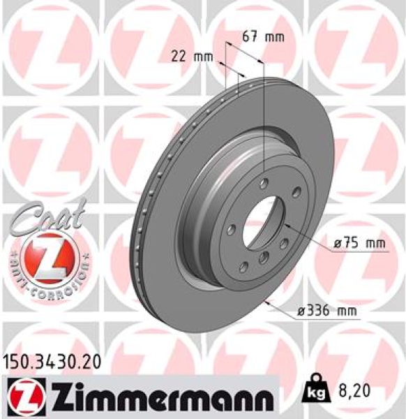 Zimmermann Brake Disc for BMW 3 (E90) rear