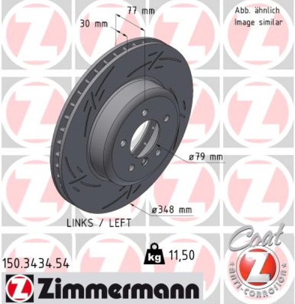Zimmermann Sportbremsscheibe Black Z für BMW 5 (E60) vorne links