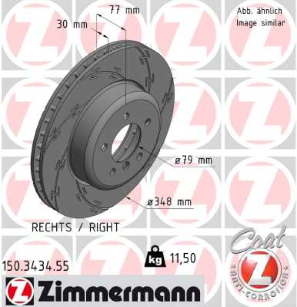 Zimmermann Sport Brake Disc for BMW 6 Cabriolet (E64) front right