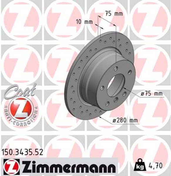 Zimmermann Sport Brake Disc for BMW Z4 Roadster (E85) rear