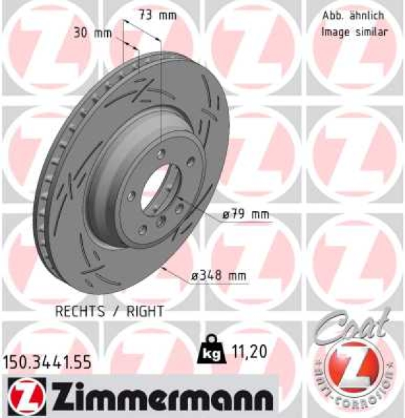 Zimmermann Sport Brake Disc for BMW 3 Cabriolet (E93) front right