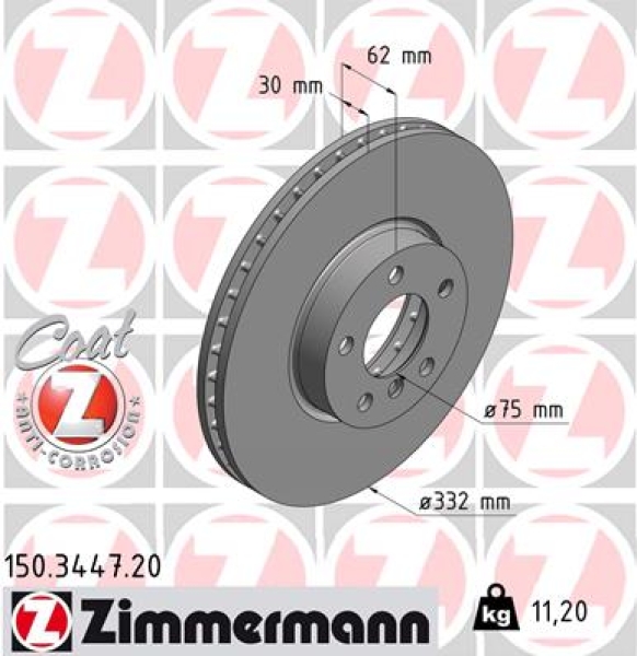 Zimmermann Brake Disc for BMW X6 (F16, F86) front