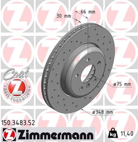 Zimmermann Sport Brake Disc for BMW 5 Touring (F11) front