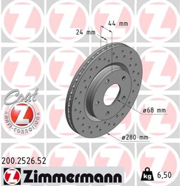 Zimmermann Sport Brake Disc for NISSAN JUKE (F15) front