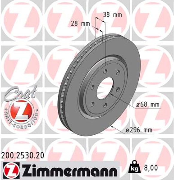 Zimmermann Brake Disc for NISSAN PATHFINDER III (R51) front